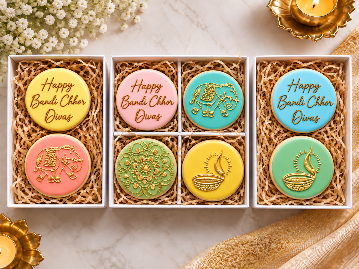 Eggless Bandi Chhor Divas Sugar Cookies - Gift Sets