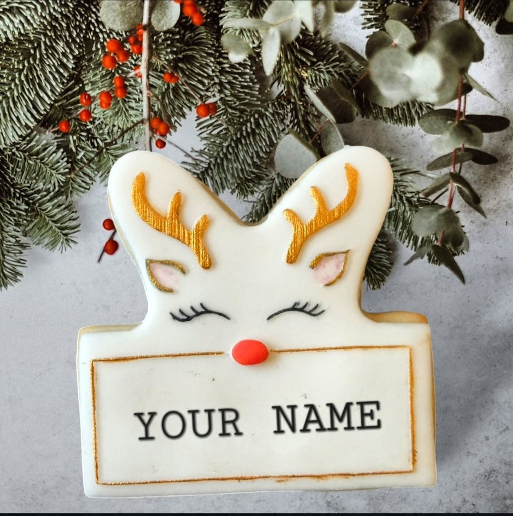 Reindeer Table Place Name Cookies