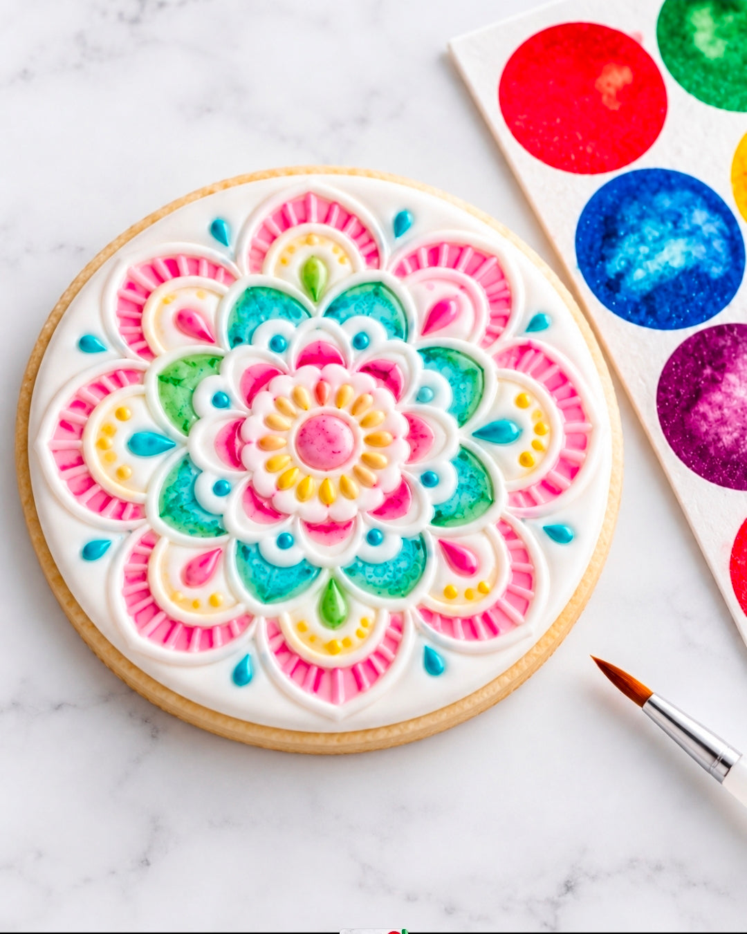 Diwali Paint Your Own Mandala cookie