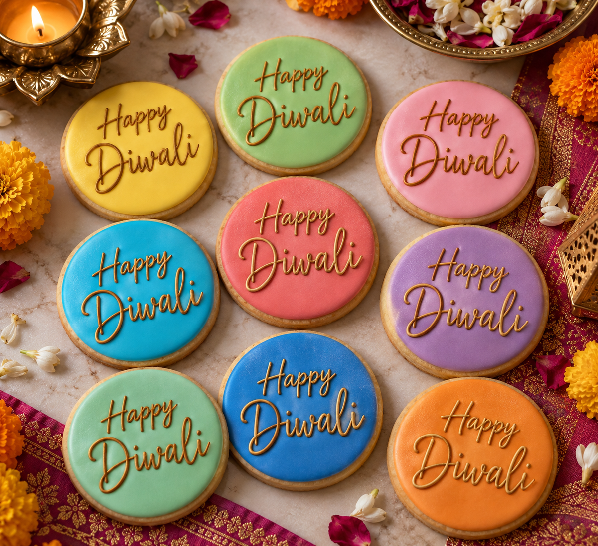 Individual - Diwali/Bandi Chhor Divas Eggless Sugar Cookies