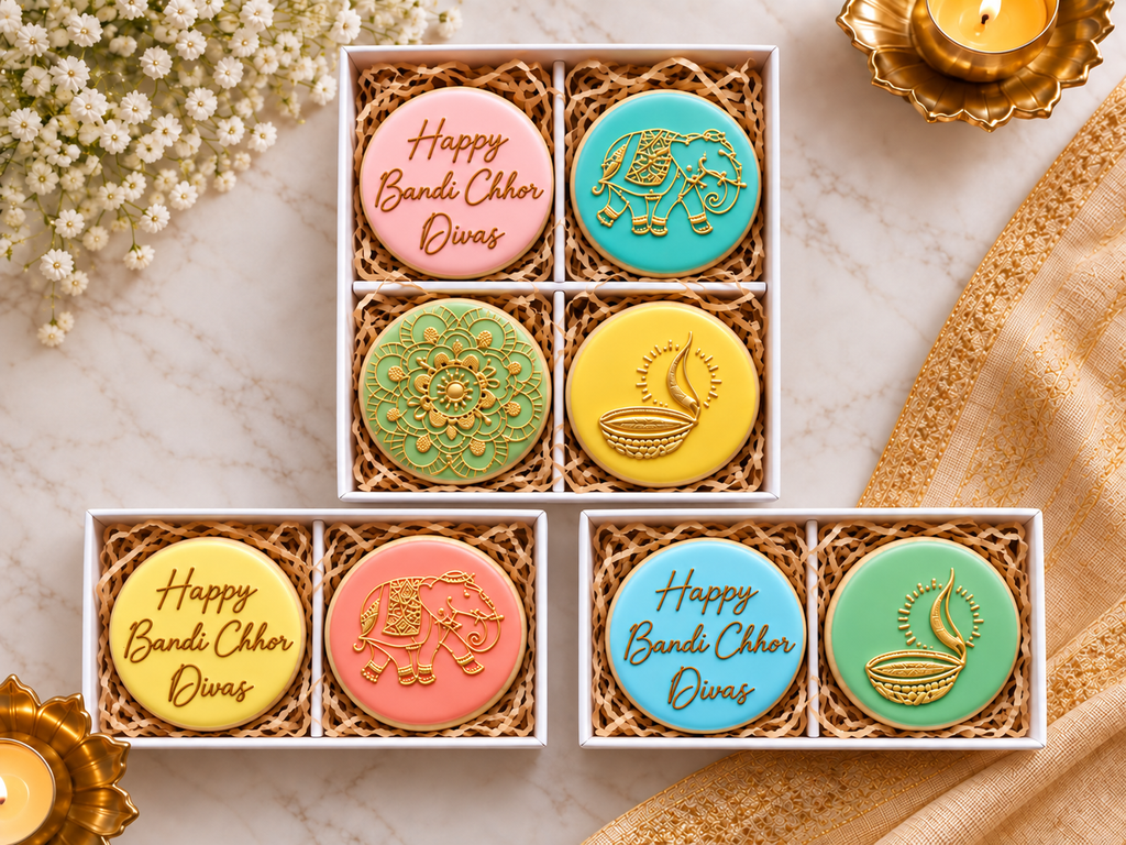 Eggless Bandi Chhor Divas Sugar Cookies - Gift Sets