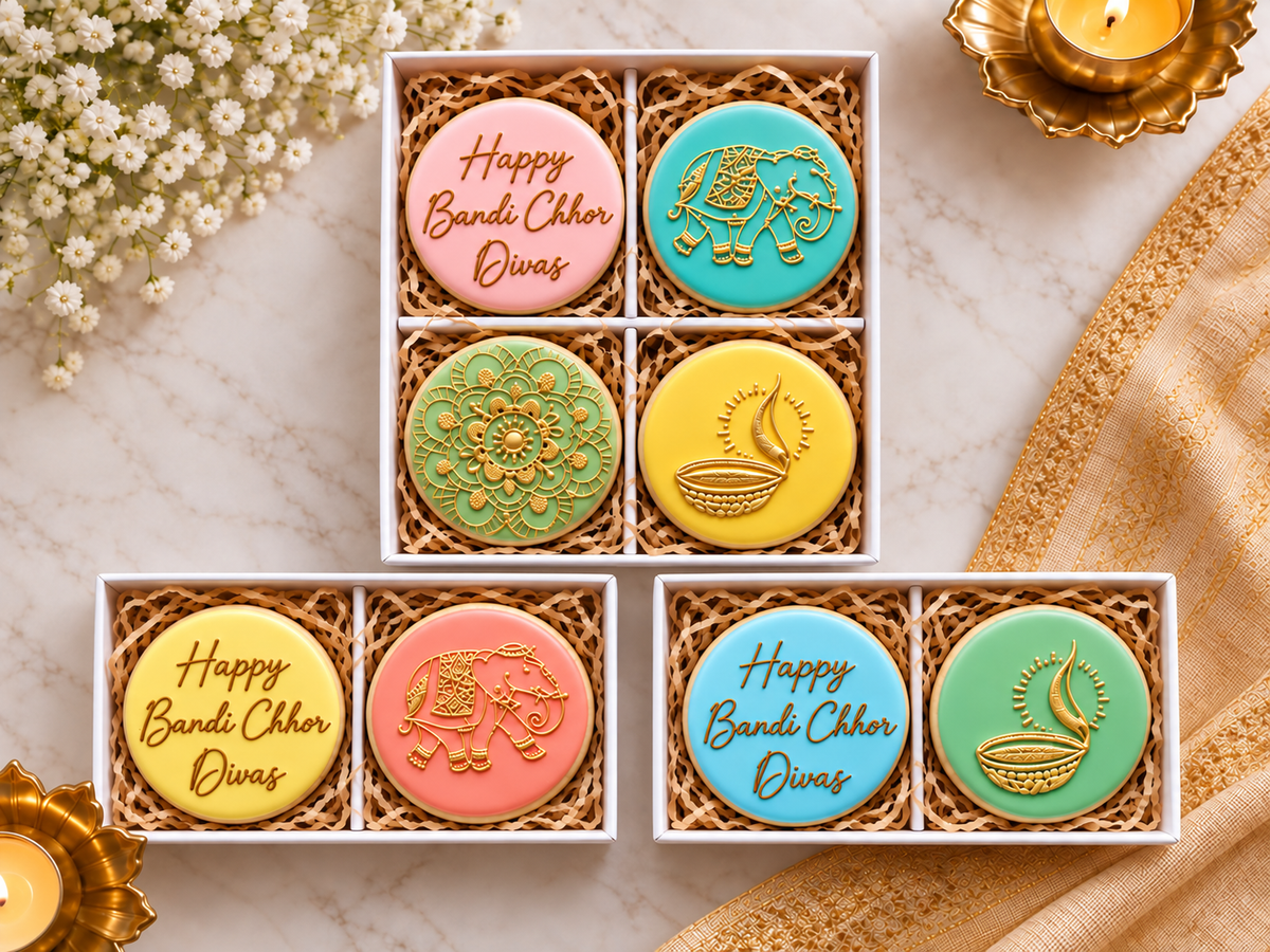 Eggless Bandi Chhor Divas Sugar Cookies - Gift Sets