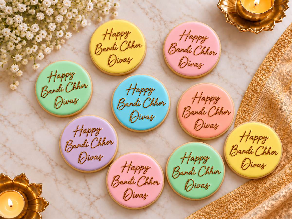 Individual - Diwali/Bandi Chhor Divas Eggless Sugar Cookies