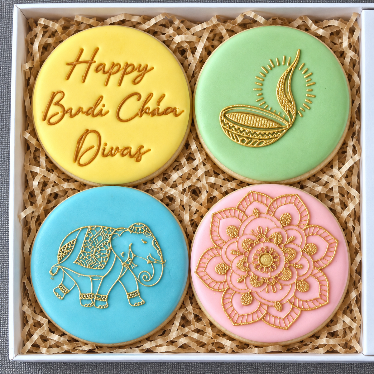 Eggless Bandi Chhor Divas Sugar Cookies - Gift Sets