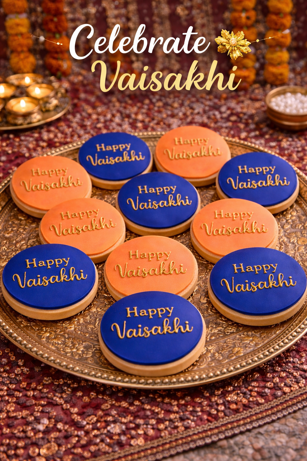 Vaisakhi Eggless Sugar Cookies - Individual