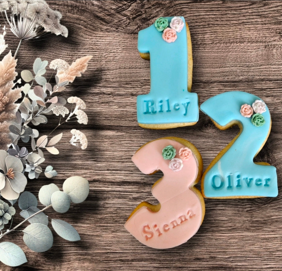 Personalised Number Cookies