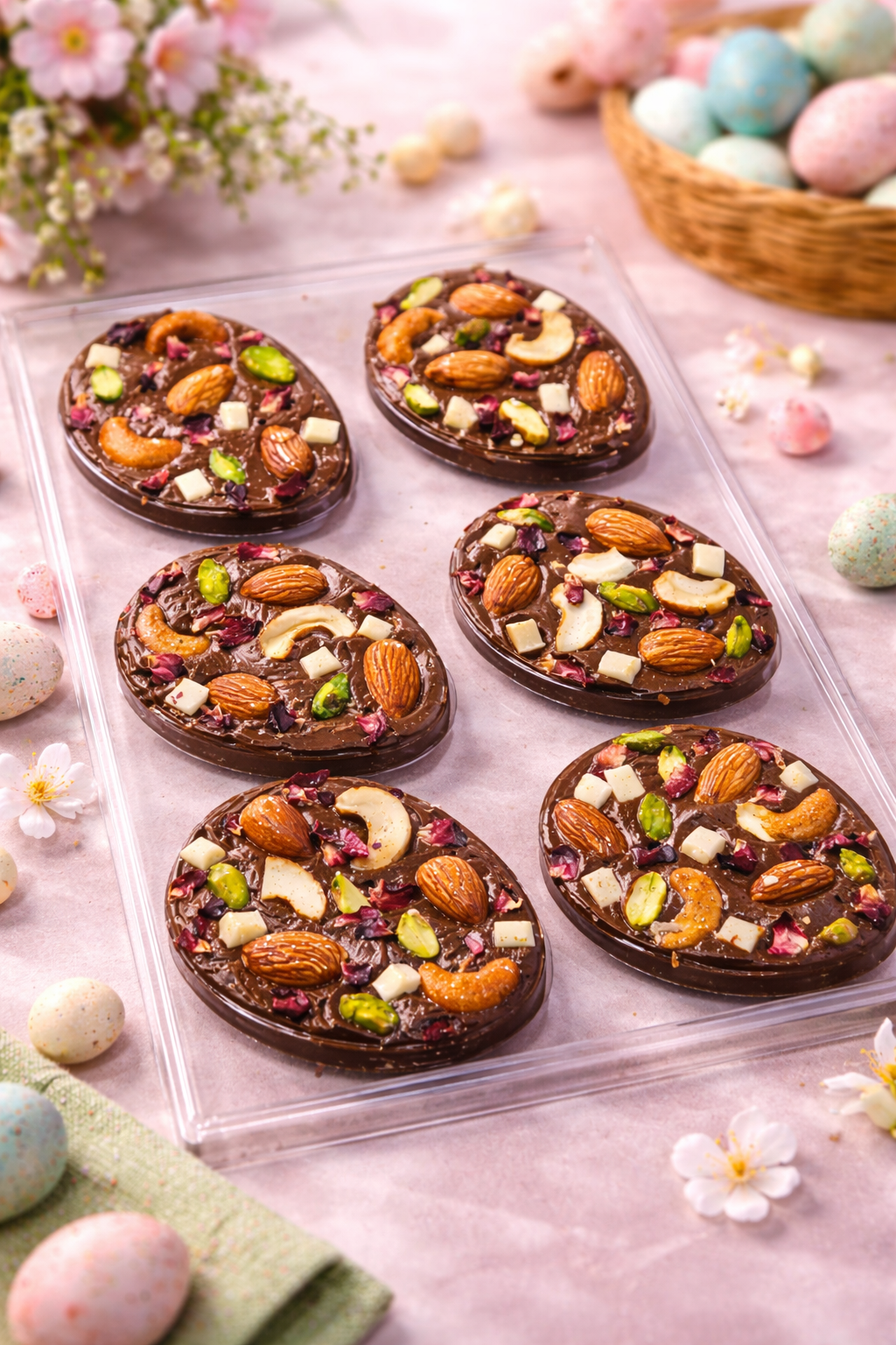 Nutty Belgian Chocolate Easter Egg Slab